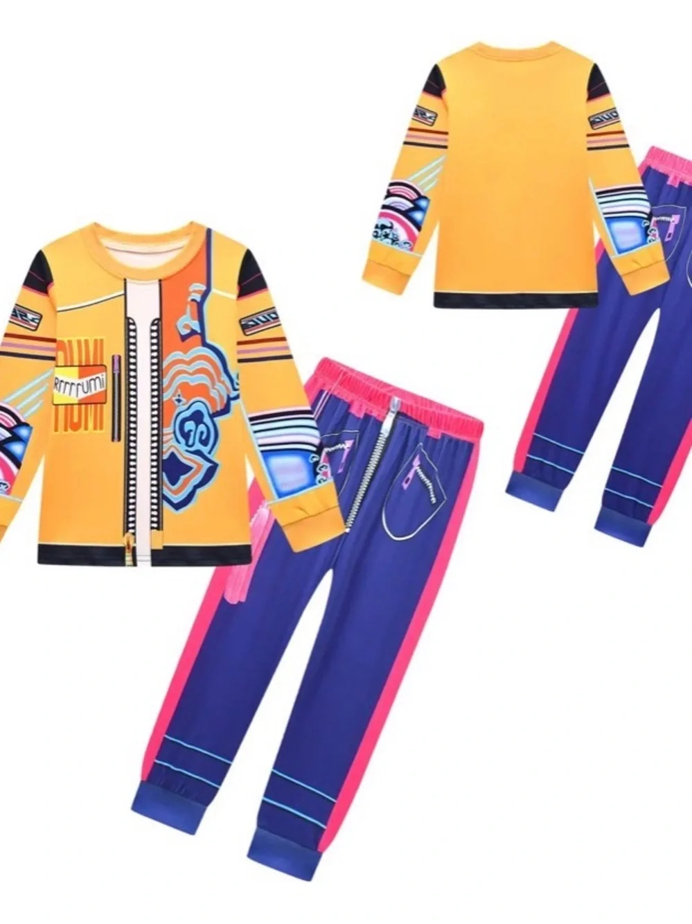 Demon Hunters K-Pop Set with Long Sleeves and Pants, Kid size 2T-3T. (110) Yell